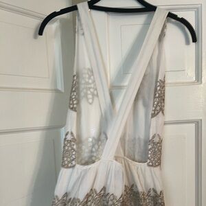 Saylor White halter dress.  Size S